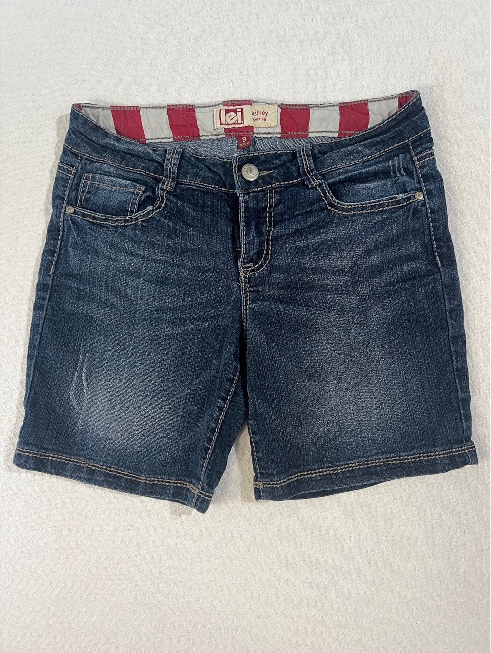 Lei Ashley Lowrise Denim Shorts Junior Size 9 Regular